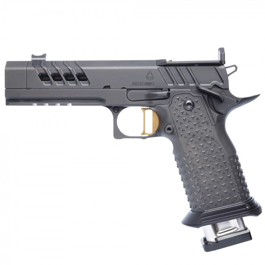 ATLAS GUNWORKS ARTEMIS V3 (9MM) FULL DLC BLACK WITH MED FLAT BLACK TRIGGER HIGH GRIP SAFETY AND OPTICS READY