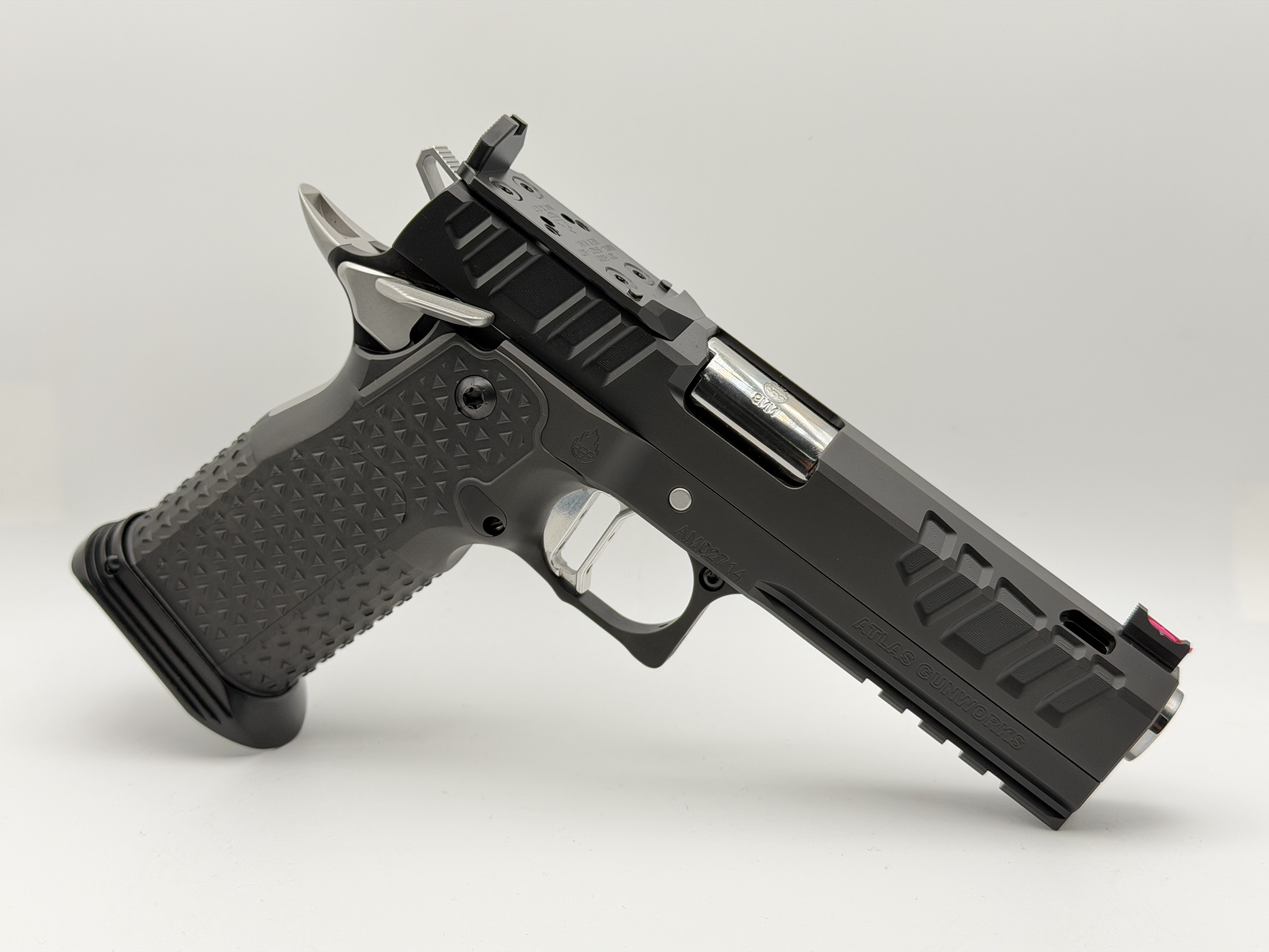 SP Firearms Atlas Gunworks APOLLO V3 Perfect Zero™ Pistol 4.6 DLC Black, 2 Tone Controls, Flat Silver Medium Trigger Sub 2lb Trigger, RMR CUT
