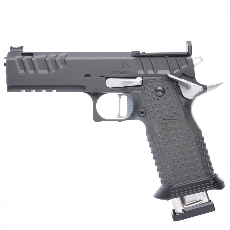 ATLAS GUNWORKS APOLLO V3 TWO-TONE (9MM) WITH MED FLAT BLACK TRIGGER HIGH GRIP AMBI SAFETY OPTICS READY