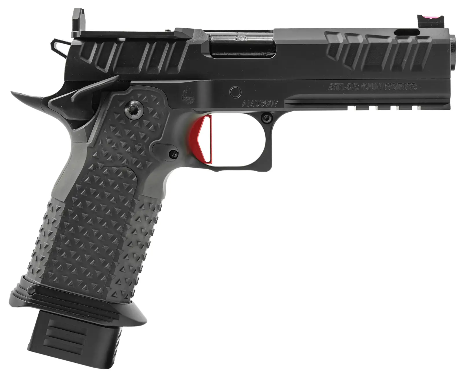 Atlas Gunworks Apollo v3 Perfect Zero, 9mm, 4.6" Barrel, 3 Magazines, RMR/SRO Ready, Lefty Bias w/ Red, Pistol