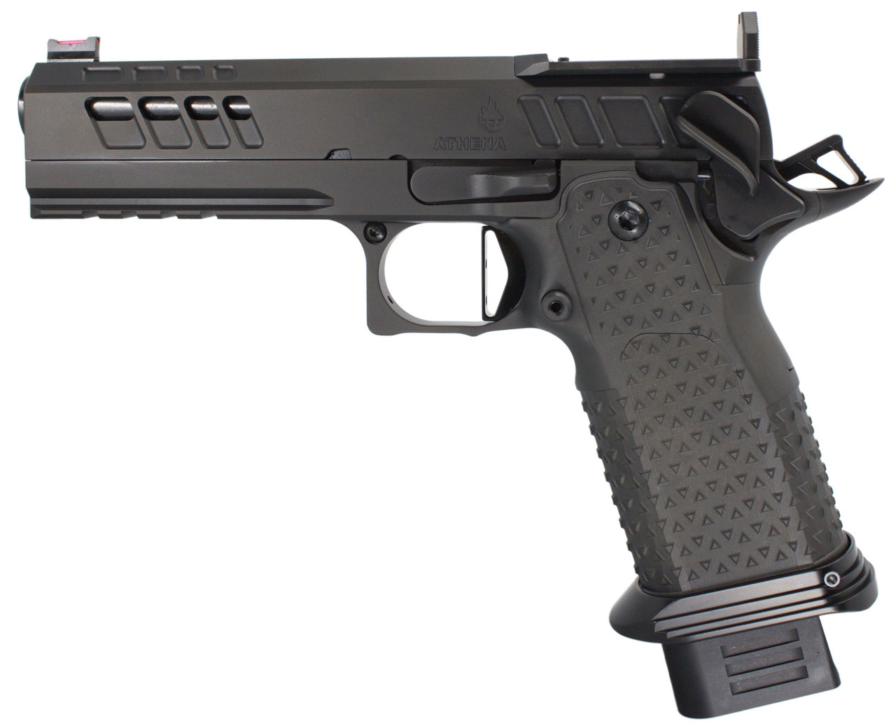 Atlas Gunworks Athena V3, 9MM, 4.60" Bull Barrel, 20 RDs, Ambi Shielded Safeties, DLC Black