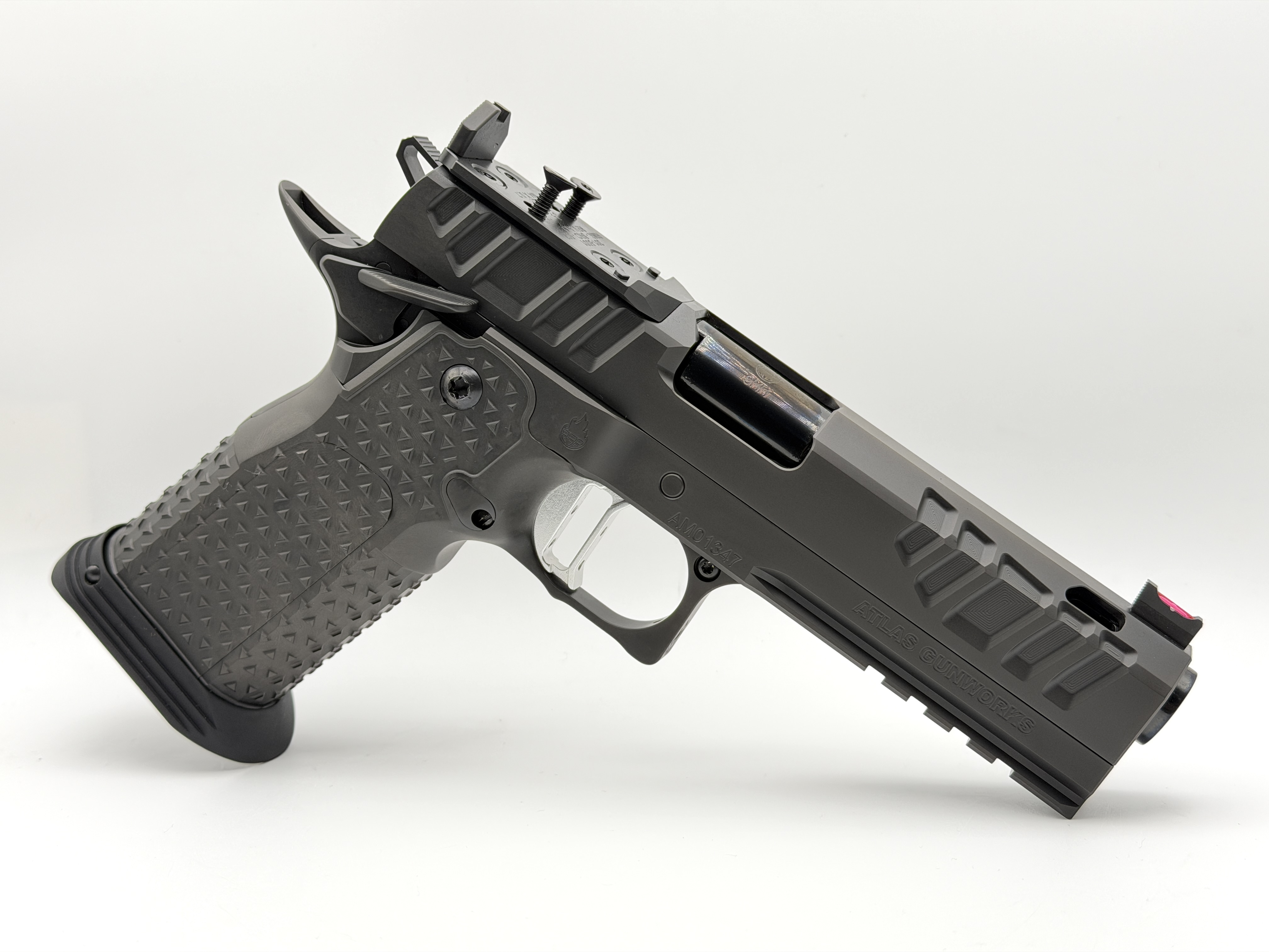 SP Firearms Atlas Gunworks Apollo V3 Pistol 4.6 DLC Black, Silver Medium Trigger Sub 2lb Trigger, SRO CUT