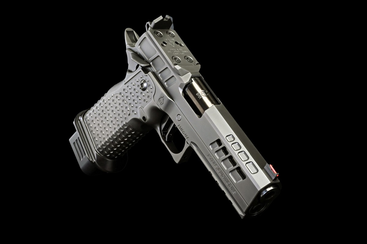 Atlas Gunworks, Athena RDS V3, SAO Semi-Auto (2011) Pistol, 4.6" Bull Barrel, Ambi Safety, Hammer, Slide Release, Safety Delete, Slide & Frame Tactical Magwell all Black DLC, Aluminum Grip, Black Medium Trigger, RMR/SRO Optic Plate, Two 20 Rd & One 17 Rd.