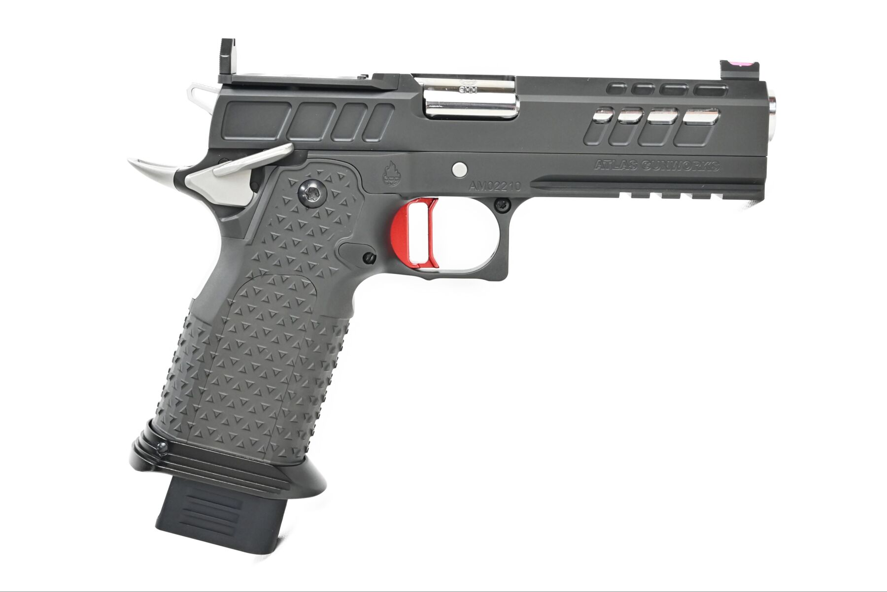 Atlas Gunworks Athena v3 9MM Two-Tone Flat Med Red Ambi