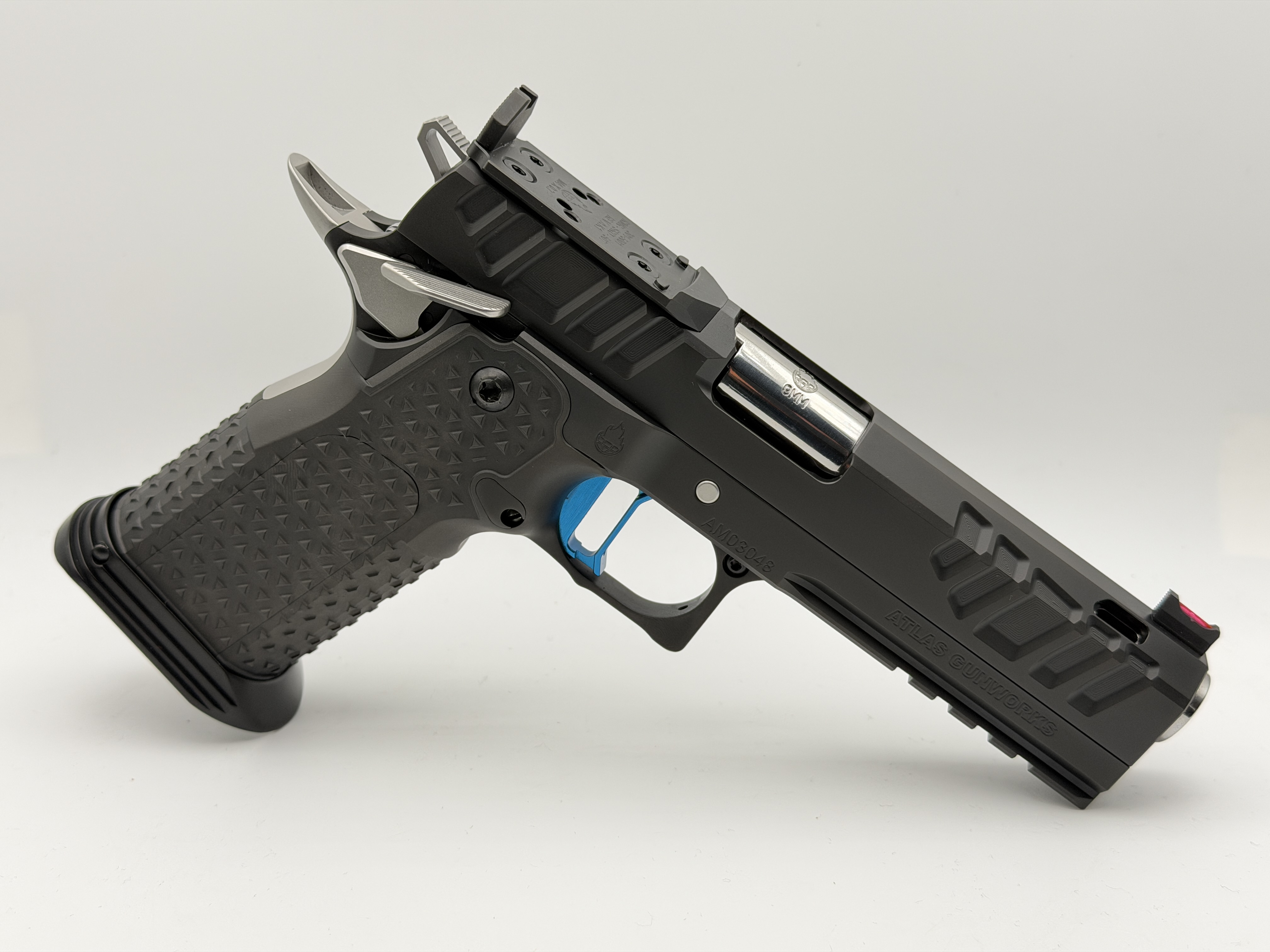 SP Firearms Atlas Gunworks Apollo V3 Perfect Zero™ Pistol 4.6 TWO-TONE, BLUE FLAT MEDIUM 2LB, RMR, TACTICAL MAGWELL, RMR/SRO