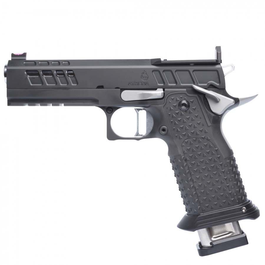 ATLAS GUNWORKS ATHENA V3 TWO-TONE (9MM) WITH MED FLAT BLACK TRIGGER HIGH GRIP AMBI SAFETY OPTICS READY