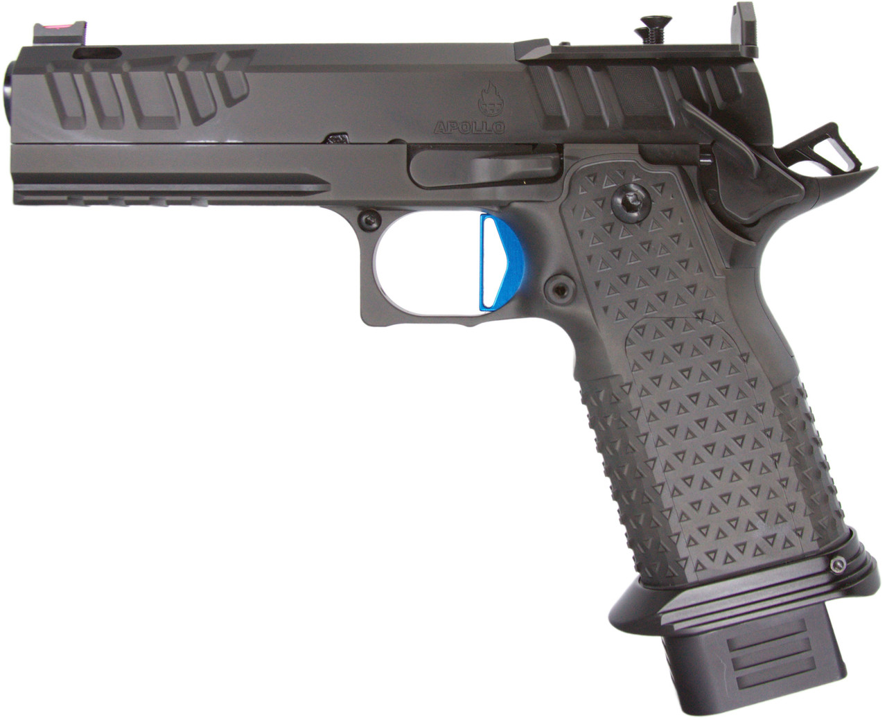 Atlas Gunworks Apollo V3, 9MM, 4.60" Ported Bull Barrel, 21 Rds, All Black DLC - 134013240334