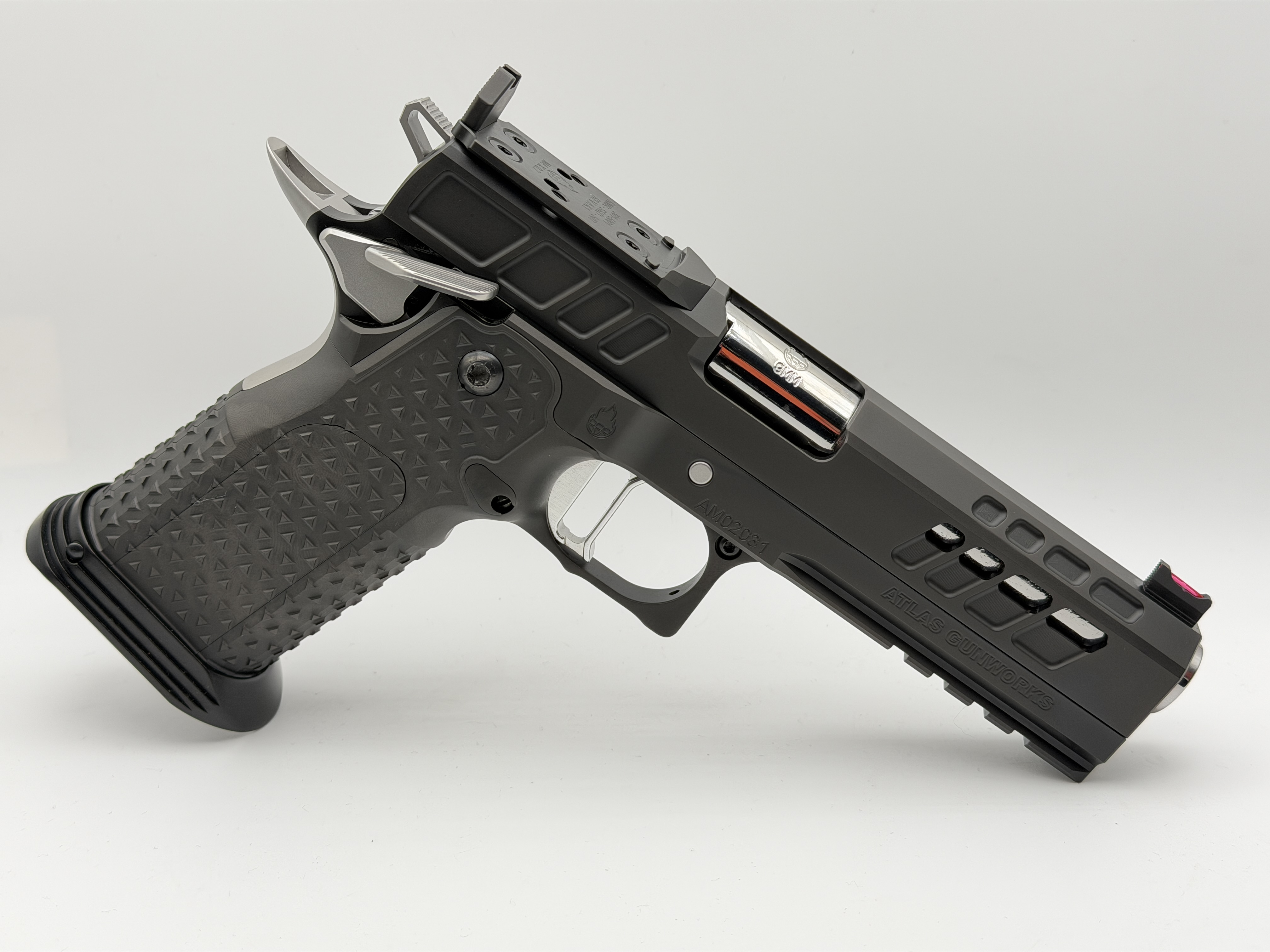 SP Firearms Atlas Gunworks ATHENA V3 9mm Tactical Pistol Optic Ready - DLC Black SRO-RMR 4.6 SUB 2LB MEDIUM SILVER TRIGGER TACTICAL MAGWELL