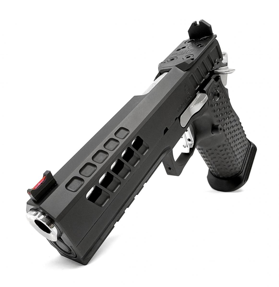 Atlas Titan V3 Two Tone, 9mm, 5" Barrel, Two Tone DLC Finish, Medium Flat Silver Trigger, Tactical Magwell, RMR/SRO Plate, Optic Not Included, 1x 17rd Magazine, 2x 20rd Magazines