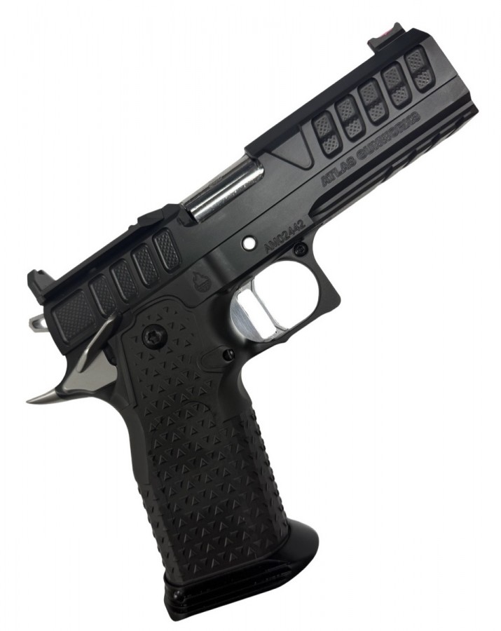 Atlas Gunworks Atlas Gunworks Nyx V3 Pistol 4.25" Flat Medium Silver Trigger, Tactical Mag Well, 2 Tone