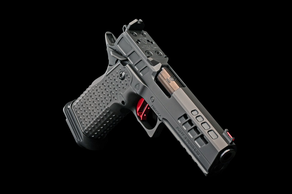 Atlas Gunworks, Athena V3RDS, SAO Semi-Auto (2011) Pistol, 4.6" Bull Barrel, Ambi Safety, Hammer, Slide Release, Safety Delete, Slide & Frame Tactical Magwell all Black DLC, Aluminum Grip, Red Medium Trigger, RMR/SRO Optic Plate, Two 20 Rd & One 17 Rd