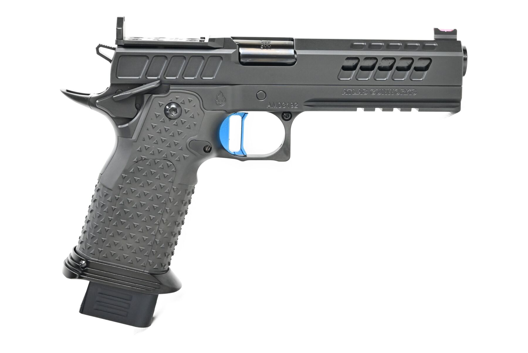 Atlas Gunworks Titan v3 9MM DLC Flat Med Blue Ambi